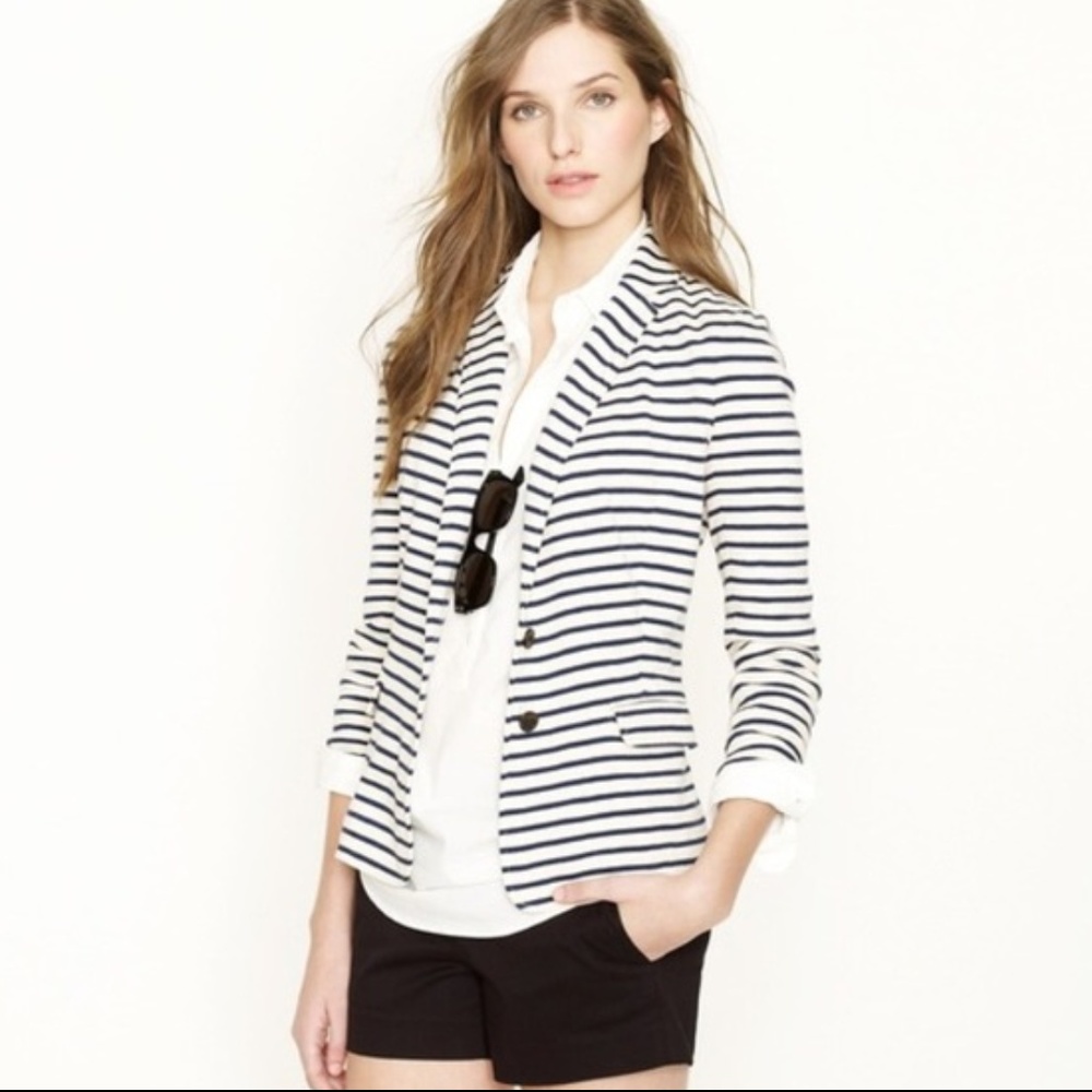 J.Crew Factory Stripe Knit Blazer